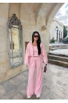 Pembe Mood Üçlü Eşofman Takım