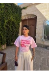 Pembe Summer Korseli Tişört