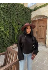 Siyah Balıkçı Yaka Basic Triko