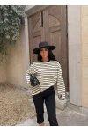 Siyah Line Oversize Sweatshirt