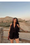 Siyah Linen İkili Takım