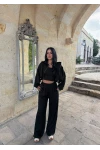 Siyah Mood Üçlü Eşofman Takım