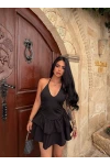 Siyah Stella Eteği Şortlu Elbise
