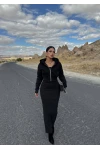 Siyah Street Sweat&Elbise İkili Takım