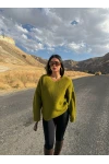 Yeşil Sırt Güpürlü Kazak