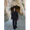 Siyah Eteği Güpürlü Modal Takım