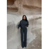 Antrasit Dik Yaka Yumoş İkili Takım