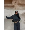 Antrasit Dik Yaka Yumoş İkili Takım