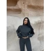 Antrasit Dik Yaka Yumoş İkili Takım