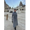 Antrasit Elbise Hırka Triko İkili Takım