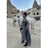 Antrasit Elbise Hırka Triko İkili Takım