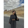 Antrasit Escobar Balon Kollu İkili Takım