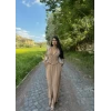 Bej Aerobin Etek Yelek İkili Takım