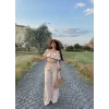 Bej Bel Lastikli Aerobin Takım