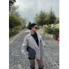 Bej Dik Yaka Trençkot