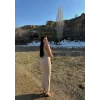 Bej Halter Yaka Ottoman Elbise