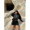 Bel Korseli Fermuarlı Mont
