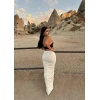 Beyaz Balık Maxi Elbise