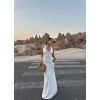 Beyaz Boyundan Geçmeli Maxi Elbise