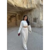 Beyaz Comfort Eşofman Üçlü Takım