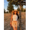 Beyaz Dantel Crop