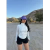 Beyaz Fermuarlı Scuba Ceket