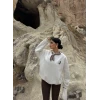 Beyaz Fularlı Logo Sweat