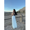 Beyaz Gipeli Şifon Astarlı İkili Takım