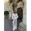 Beyaz Gömlek Pantolon İkili Takım