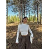 Beyaz Kolları Volanlı Balıkçı Crop