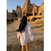 Beyaz Kolları Volanlı Bf Gömlek