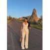 Beyaz Önü Bağlamalı Rustik İkili Takım