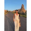 Beyaz Önü Bağlamalı Rustik İkili Takım
