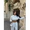 Beyaz Simli Ottoman İkili Takım