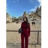 Bordo Balıkçı Yaka Basic Triko Takım