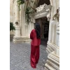 Bordo Basic Saten İkili Takım