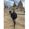 Dik Yaka Suni Deri Mont