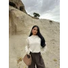 Ekru Dik Yaka Selanik Sweat