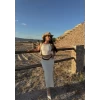 Ekru Etek Büstiyer Gipeli İkili Takım