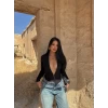 Fermuarlı Dik Yaka Bodysuit