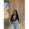 Fermuarlı Dik Yaka Bodysuit