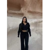 Fitilli Kapşonlu İkili Takım