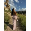 Flowers Mikro Yırtmaçlı Elbise