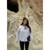 Gri Fularlı Logo Sweat