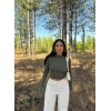 Haki Kolları Volanlı Balıkçı Crop
