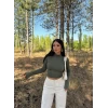 Haki Kolları Volanlı Balıkçı Crop