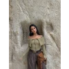 Haki Mendili Yaka Fermuarlı Crop