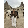 Haki Süet Oversize Mont