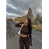 Kahve Auris Büzgülü İkili Takım