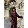 Kahve Basic Saten İkili Takım